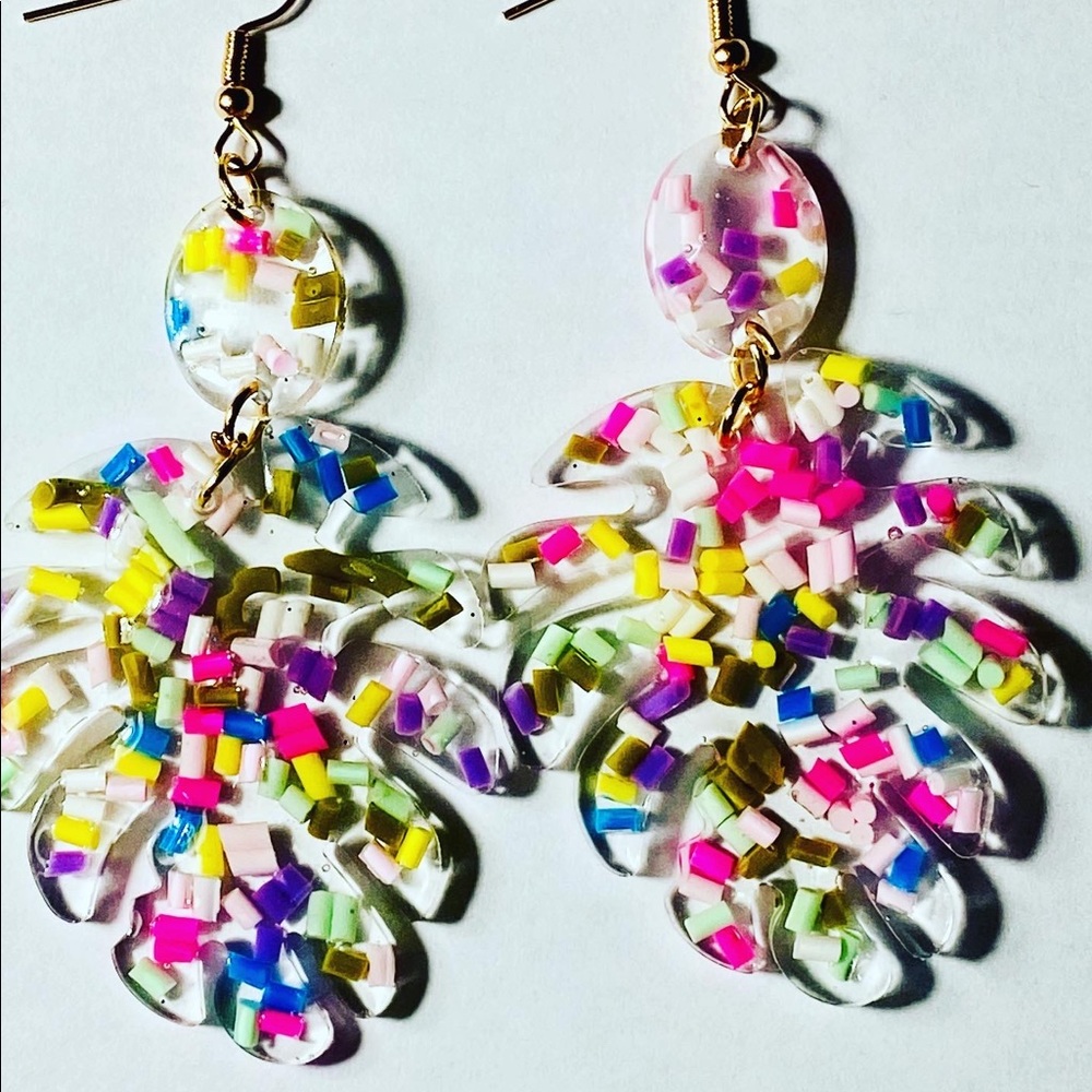 Handmade resin earrings